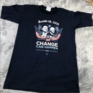 2008 Election Night Obama Biden Navy Blue Change Can Happen Shirt